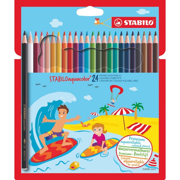 Stabilo Aquacolor Water Colour Pencils PK24