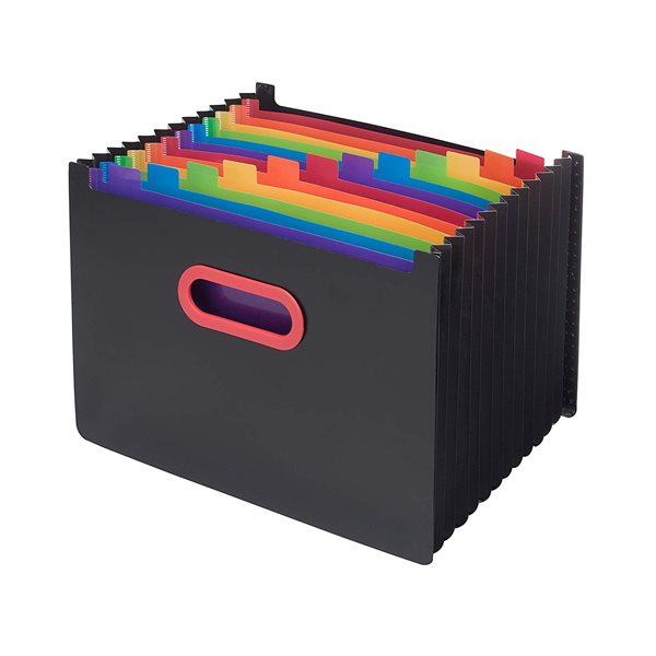 Rainbow & Black A4 13-Part Desk Expander