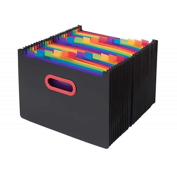 Rainbow & Black A4 24-Part Desk Expander