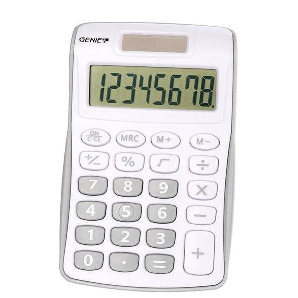 Genie 120B Pocket Calculator 8 Digit Silver