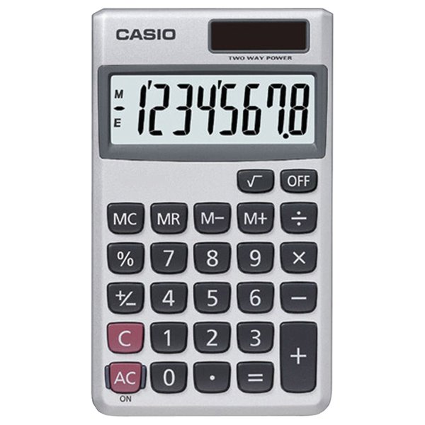 Casio SL-300SV Solar 8-Digit Pocket Calculator White
